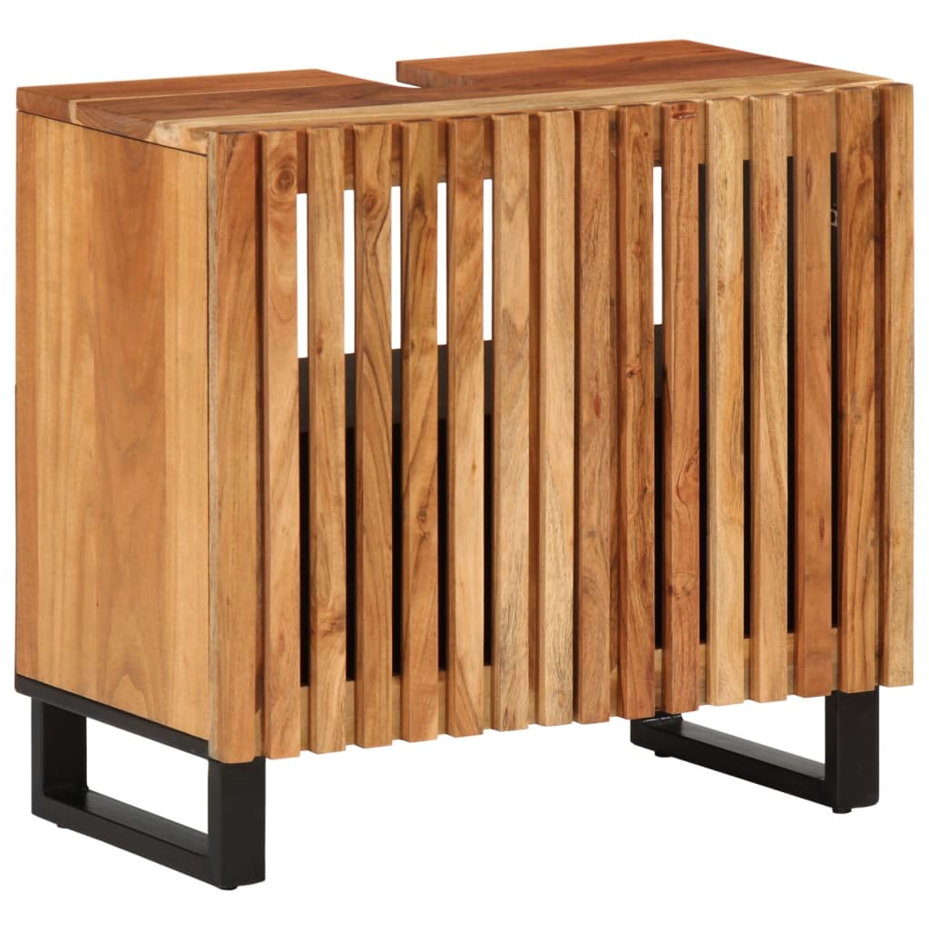 Ensemble de meubles de salle de bain 2 pcs bois massif d'acacia