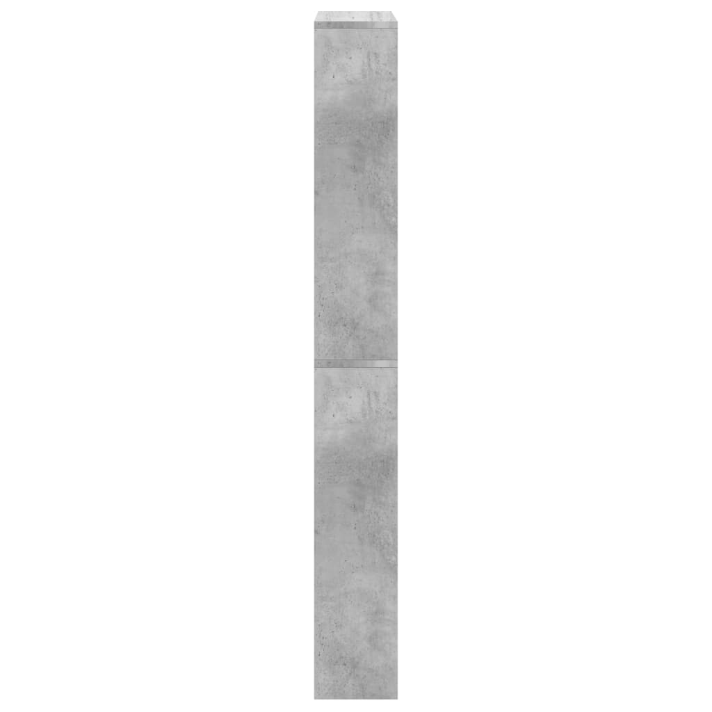 Armoire à chaussures et miroir 4 niveaux gris béton 63x17x134cm - XIOS