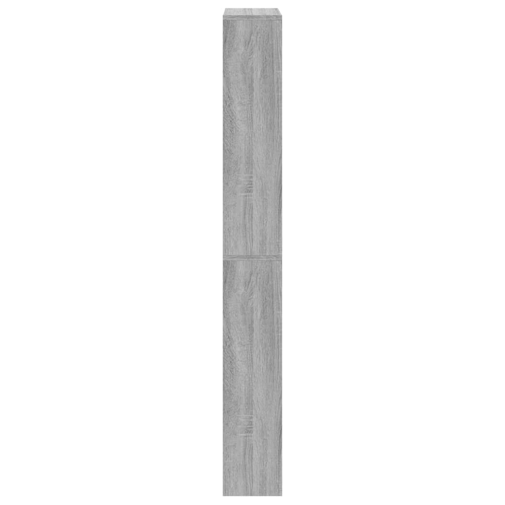 Armoire à chaussures miroir 4 niveaux sonoma gris 63x17x134 cm - XIOS