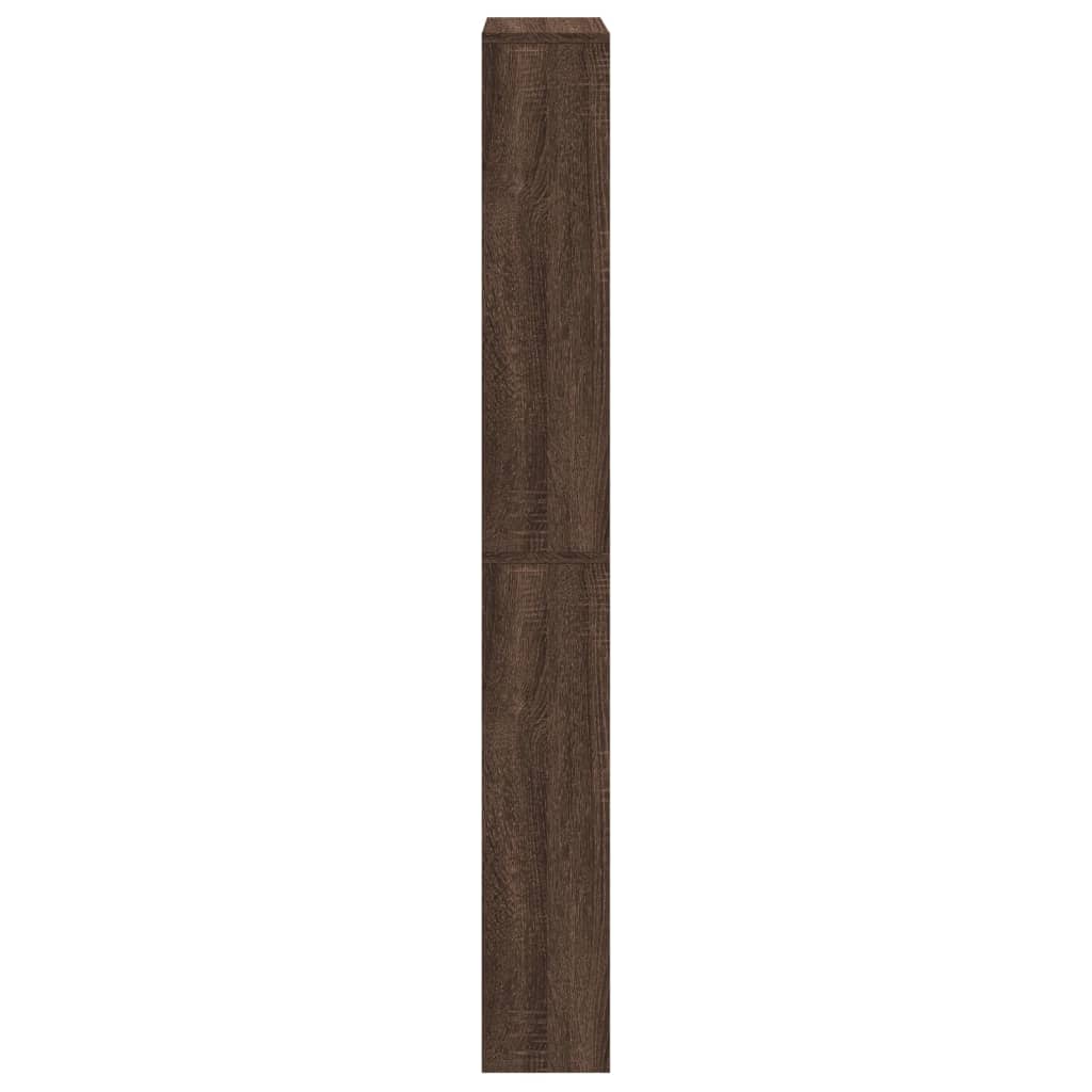 Armoire à chaussures miroir 4 niveaux chêne marron 63x17x134 cm - XIOS