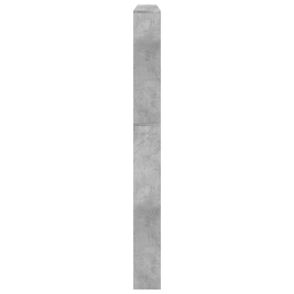 Armoire à chaussures miroir 5 niveaux gris béton 63x17x169,5 cm - XIOS