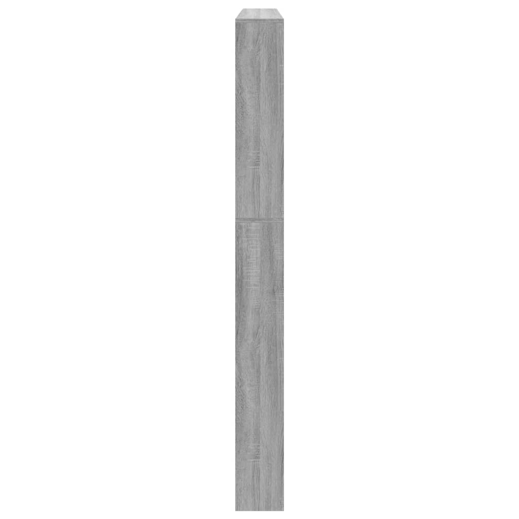 Armoire à chaussures miroir 5 niveaux sonoma gris 63x17x169,5cm - XIOS