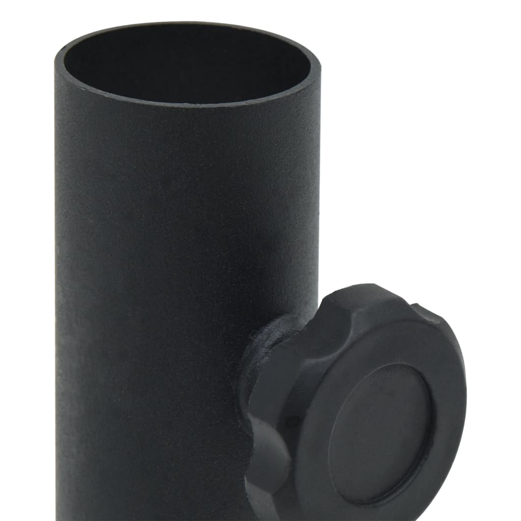 Base de parasol pour mât Ø32/34/38 mm noir mat acier Supports pour parasols vidaXL