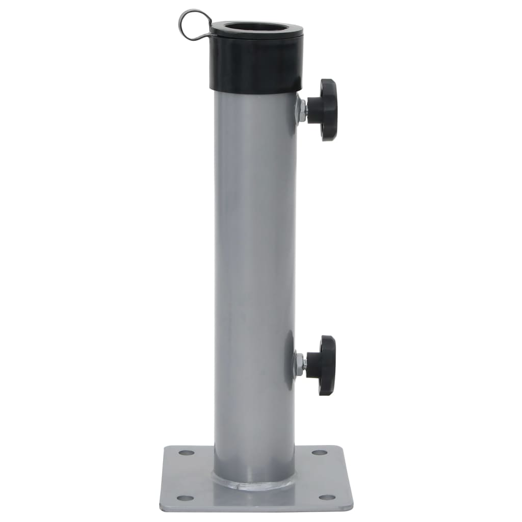 Base de parasol pour mât Ø38/48 mm argenté acier Supports pour parasols vidaXL