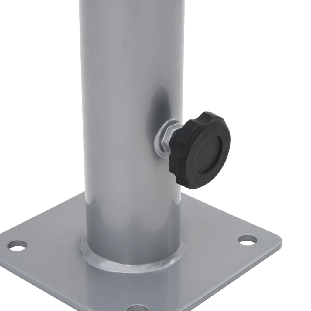 Base de parasol pour mât Ø38/48 mm argenté acier Supports pour parasols vidaXL