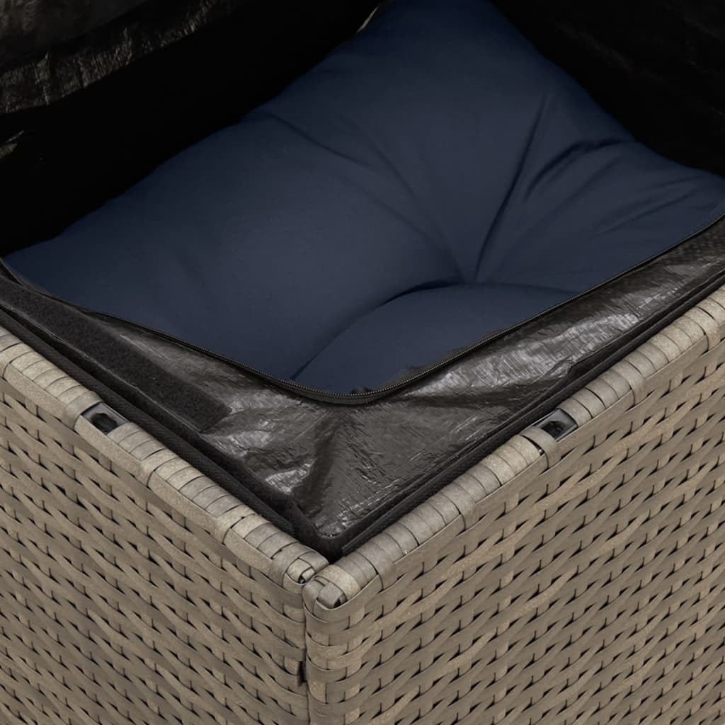 Ensemble de canapé de jardin 8 pcs avec coussins gris résine tressée