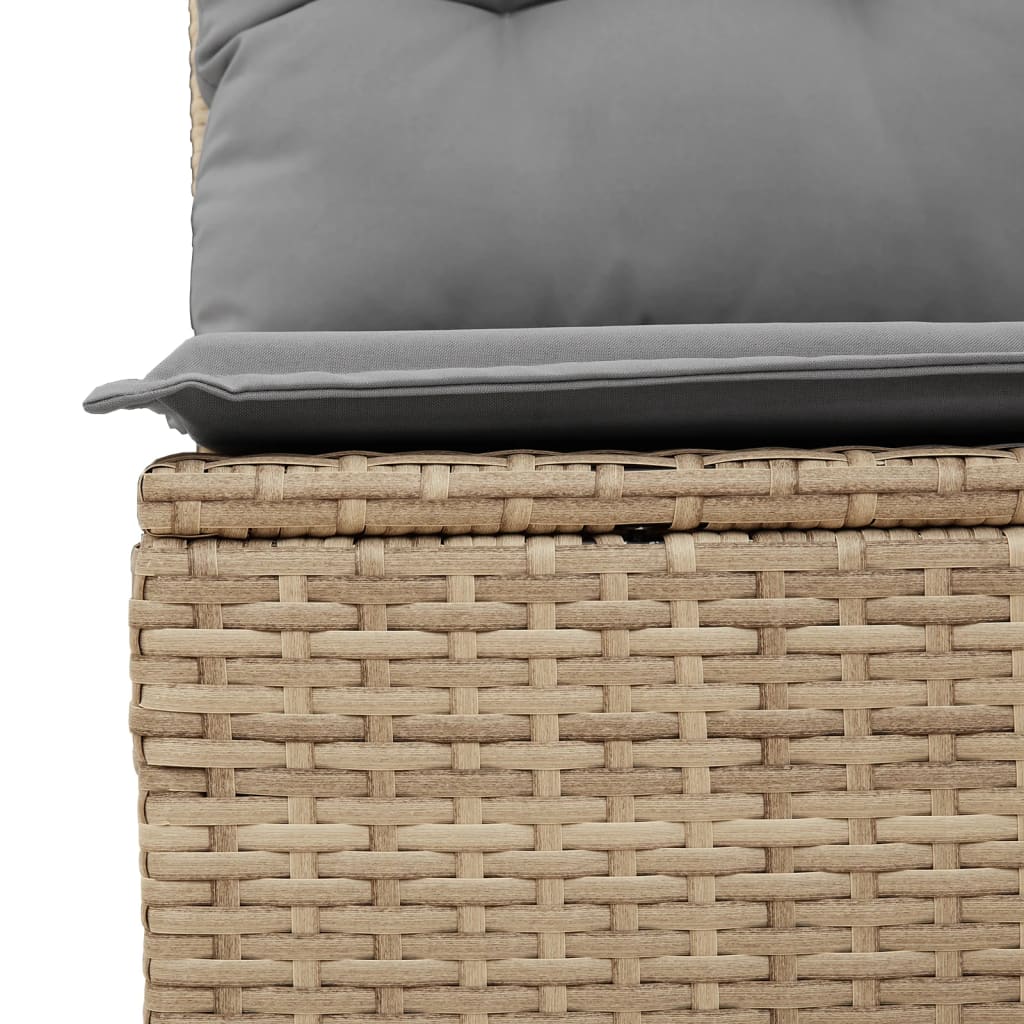 Salon de jardin avec coussins 6pcs mélange beige résine tressée