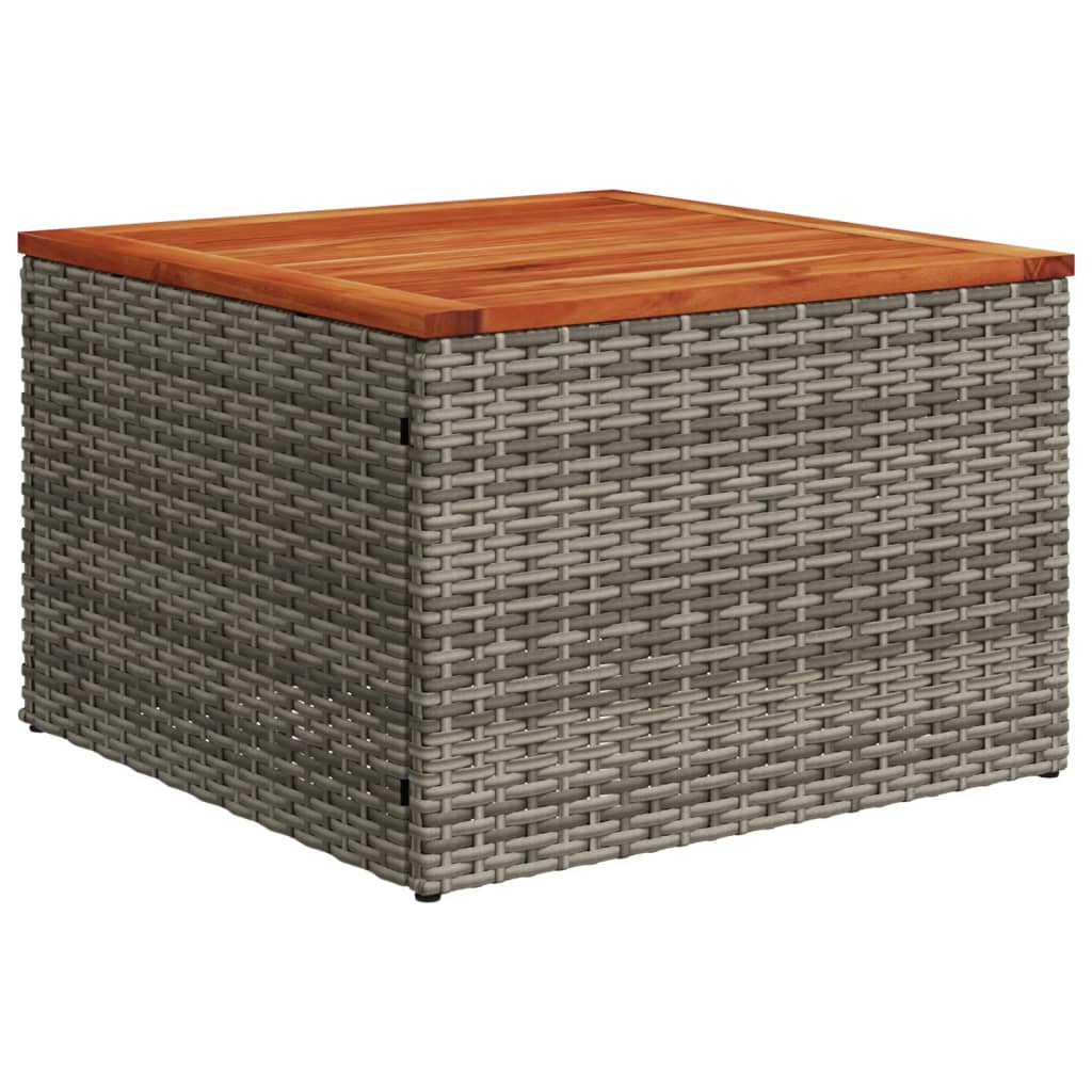Ensemble de canapé de jardin 8 pcs avec coussins gris résine tressée