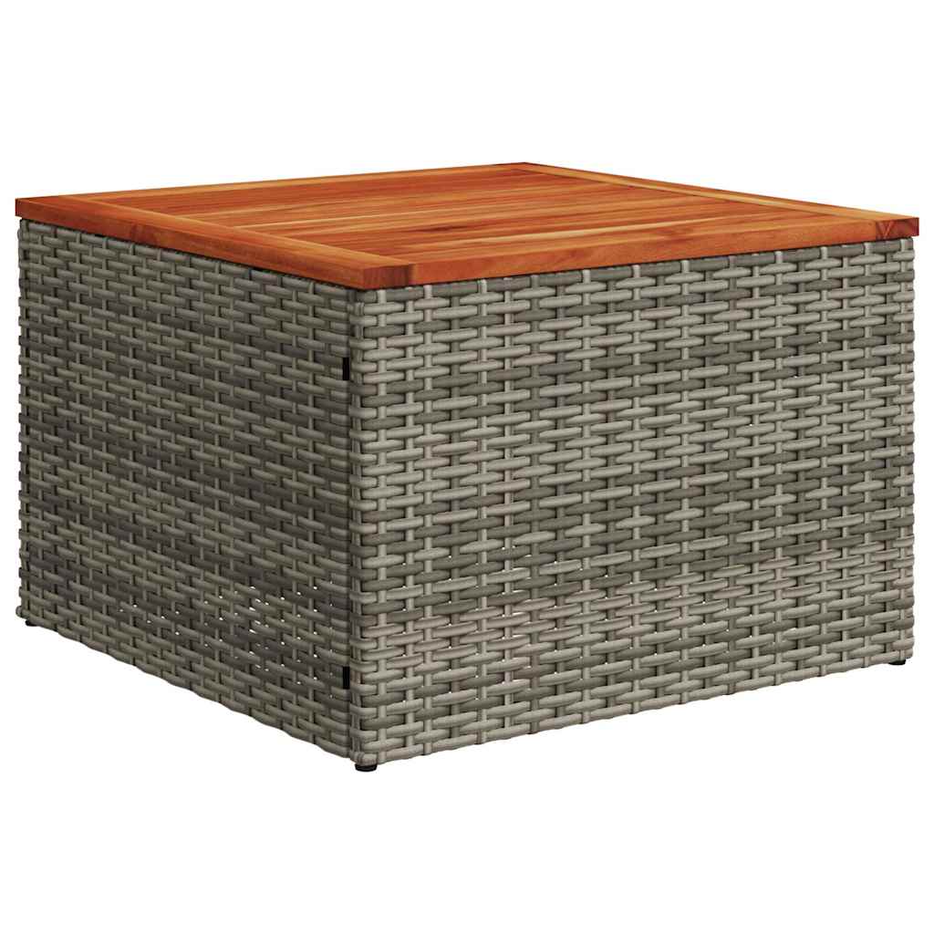 Salon de jardin 10 pcs avec coussins gris résine tressée
