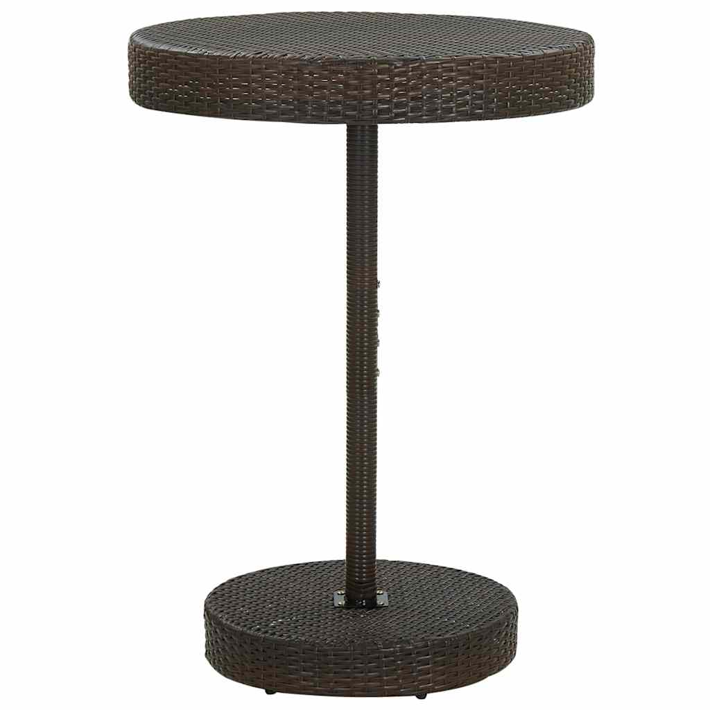Ensemble de bar de jardin avec coussins 5 pcs marron poly rotin