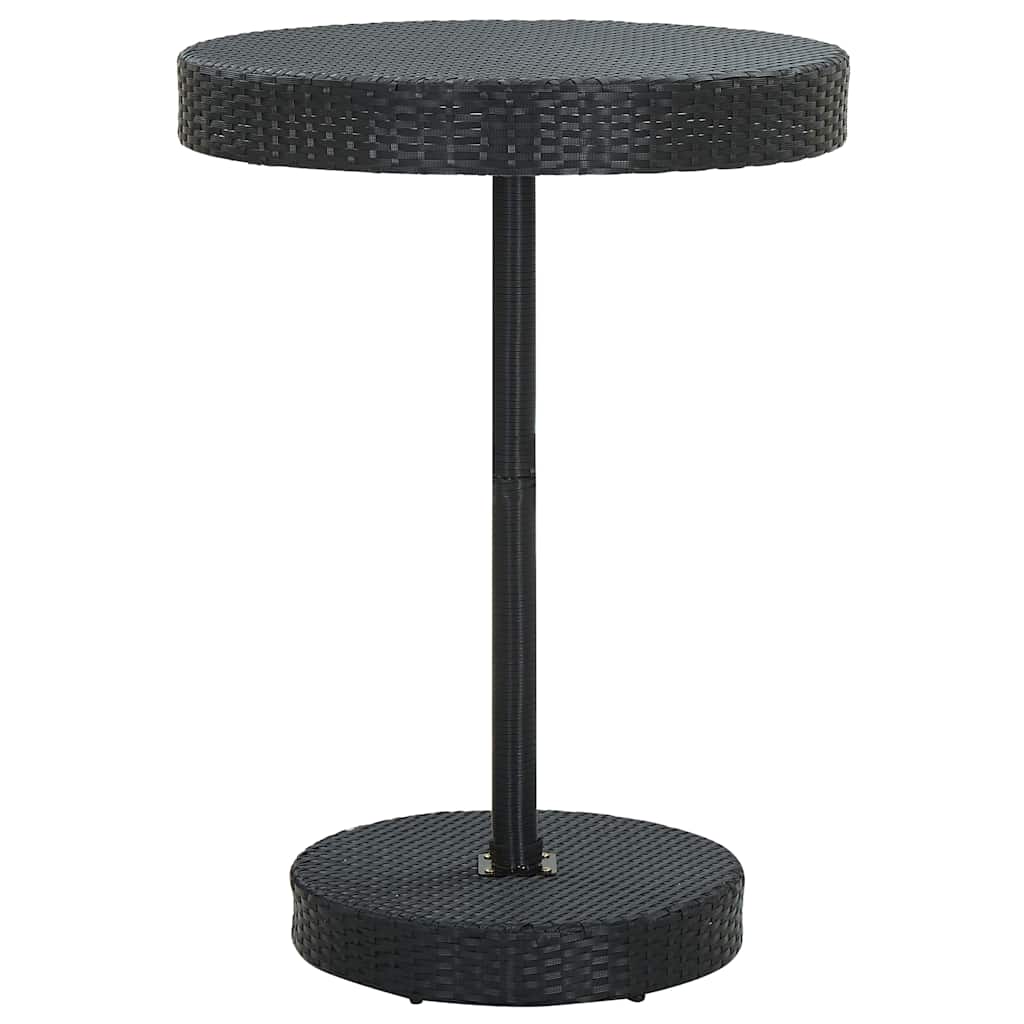 Ensemble de bar de jardin 5 pcs avec coussins noir poly rotin