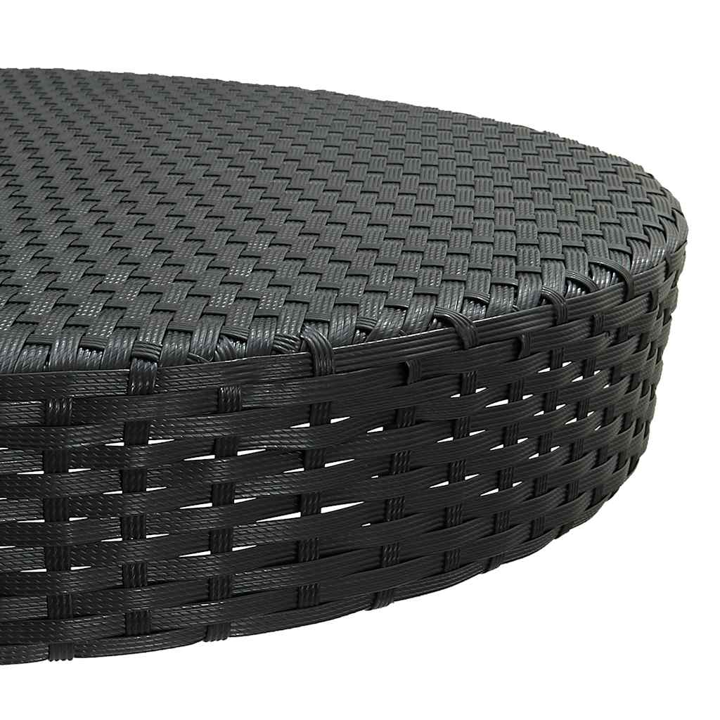 Ensemble de bar de jardin 5 pcs avec coussins noir poly rotin