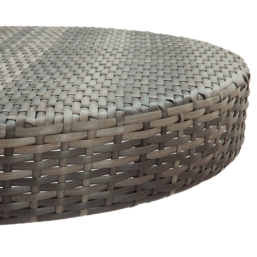 Ensemble de bar de jardin 5 pcs avec coussins gris poly rotin