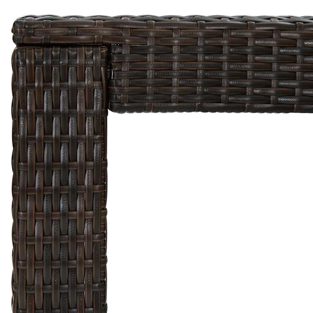 Ensemble de bar de jardin avec coussins 5 pcs marron poly rotin