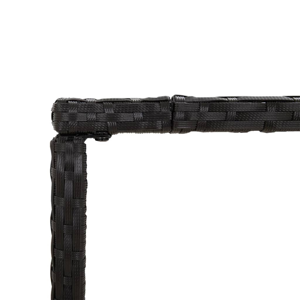 Ensemble de bar de jardin 5 pcs avec coussins noir poly rotin
