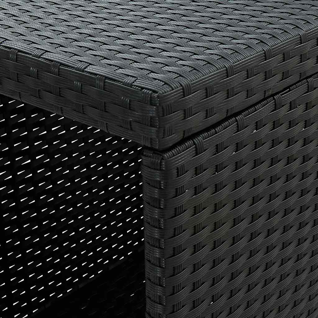 Ensemble de bar de jardin 5 pcs avec coussins noir poly rotin