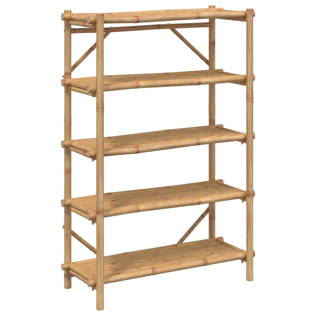 Étagère à 5 niveaux 100x40x150 cm bambou - XIOS