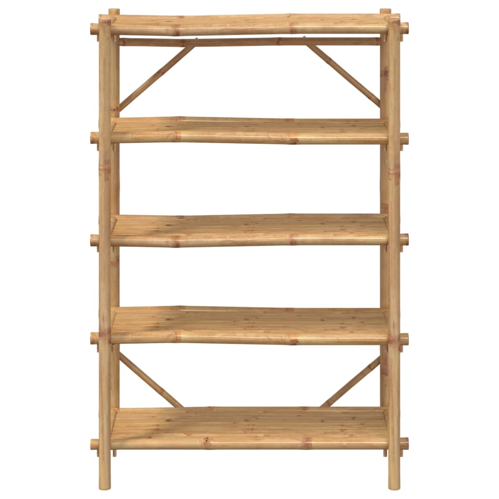 Étagère à 5 niveaux 100x40x150 cm bambou - XIOS