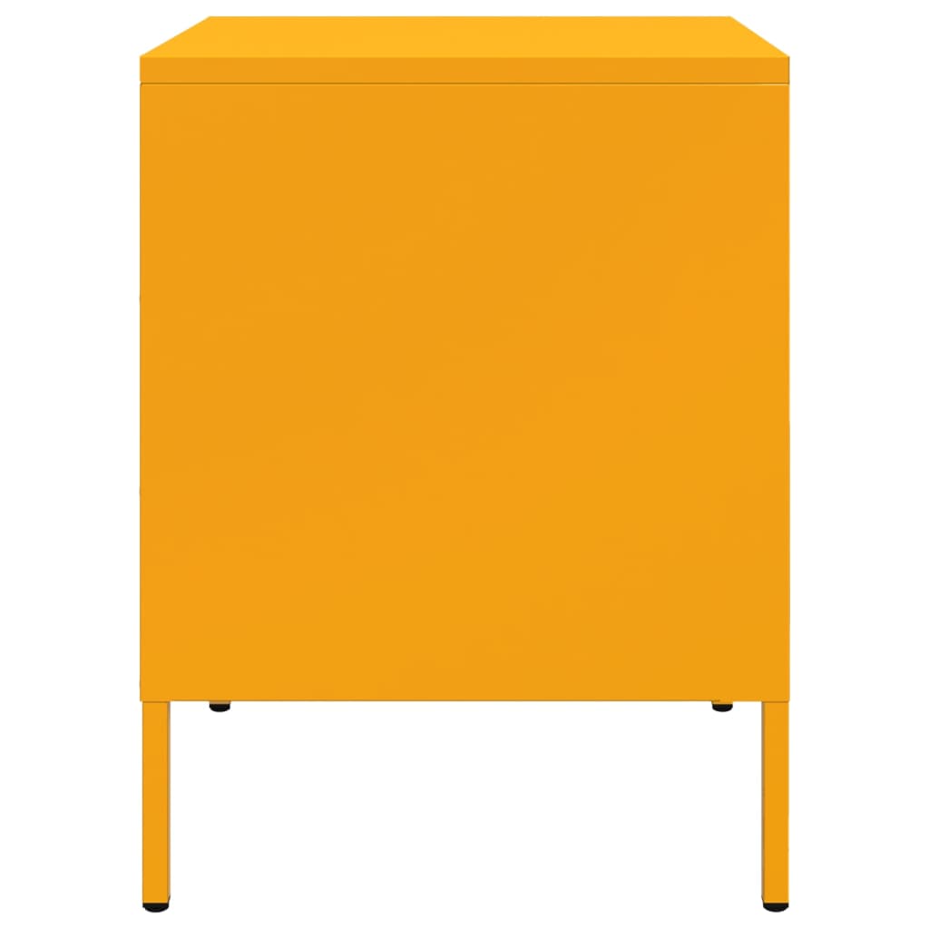 Tables de chevet 2 pcs jaune moutarde 36x39x50,5 cm acier - XIOS