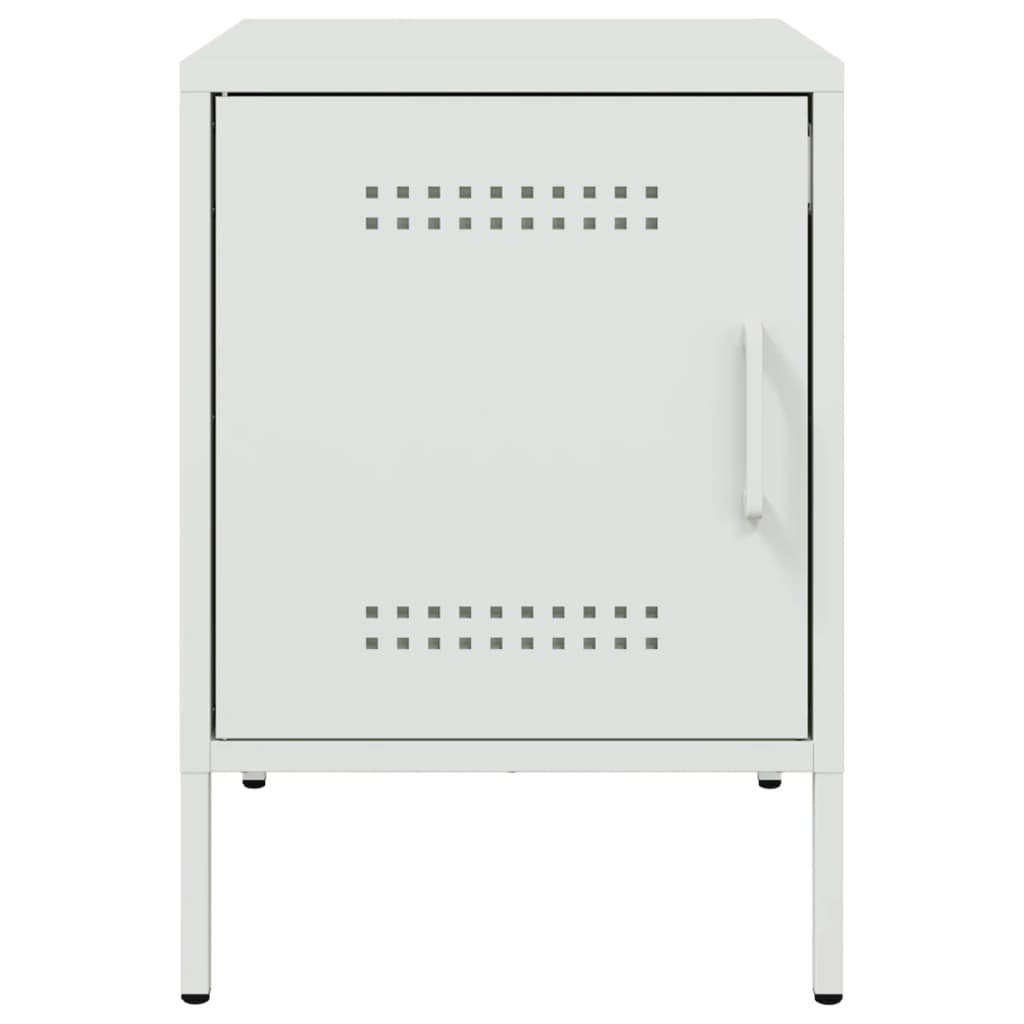 Tables de chevet 2 pcs blanc 36x39x50,5 cm acier - XIOS