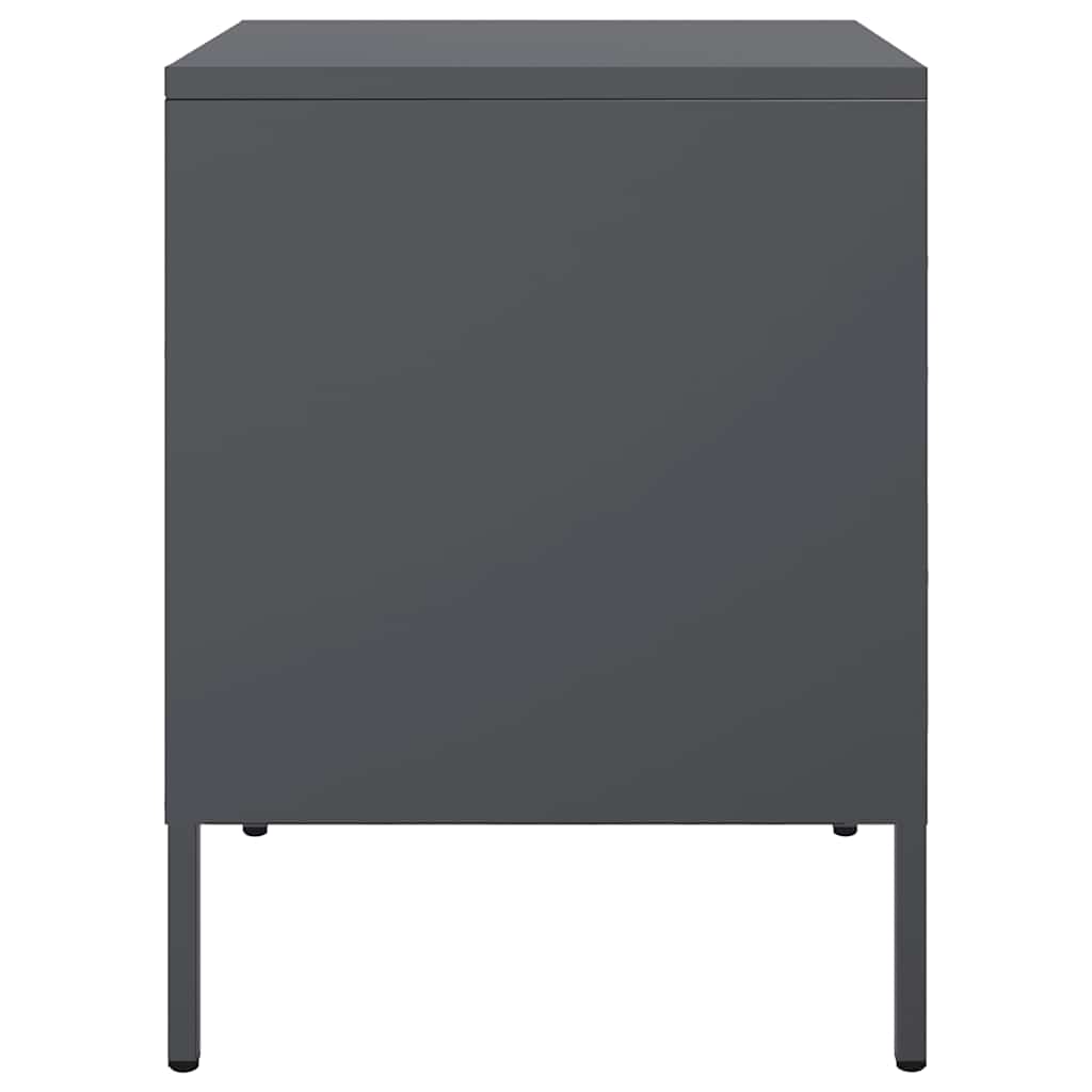 Tables de chevet 2 pcs anthracite 36x39x50,5 cm acier - XIOS