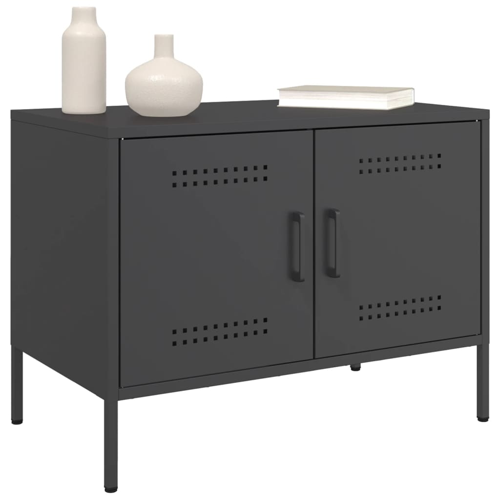 Meubles TV 2 pcs noir 68x39x50,5 cm acier - XIOS