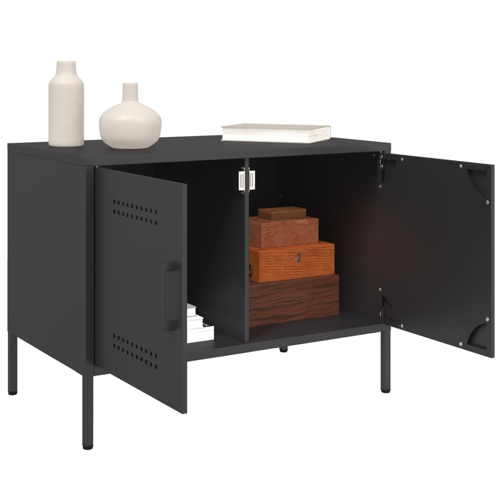 Meubles TV 2 pcs noir 68x39x50,5 cm acier - XIOS
