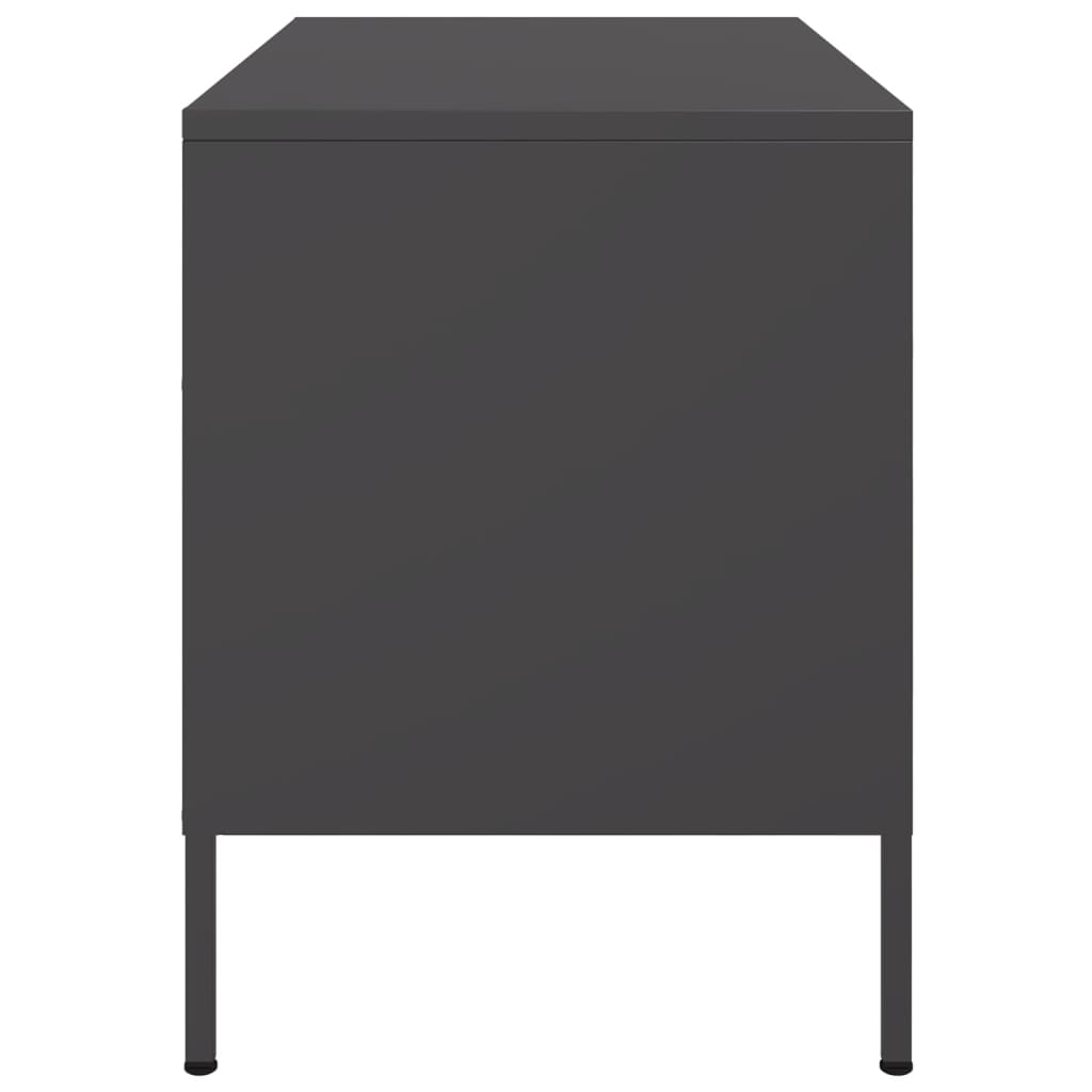 Meubles TV 2 pcs noir 68x39x50,5 cm acier - XIOS
