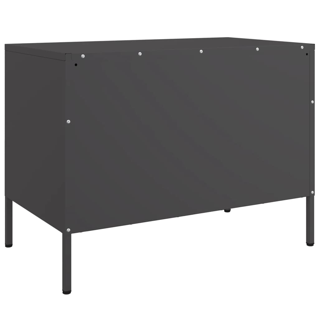 Meubles TV 2 pcs noir 68x39x50,5 cm acier - XIOS