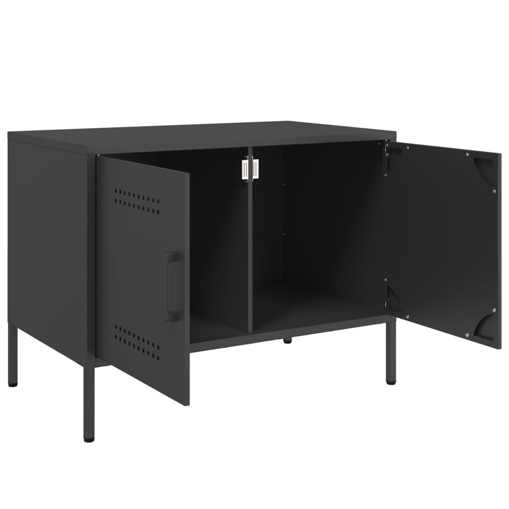 Meubles TV 2 pcs noir 68x39x50,5 cm acier - XIOS