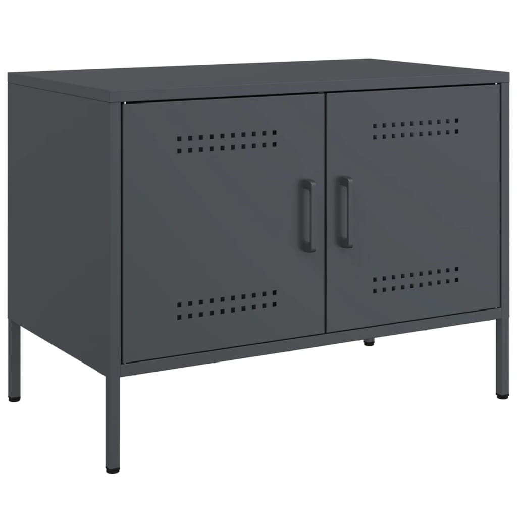 Meuble TV anthracite 68x39x50,5 cm acier - XIOS