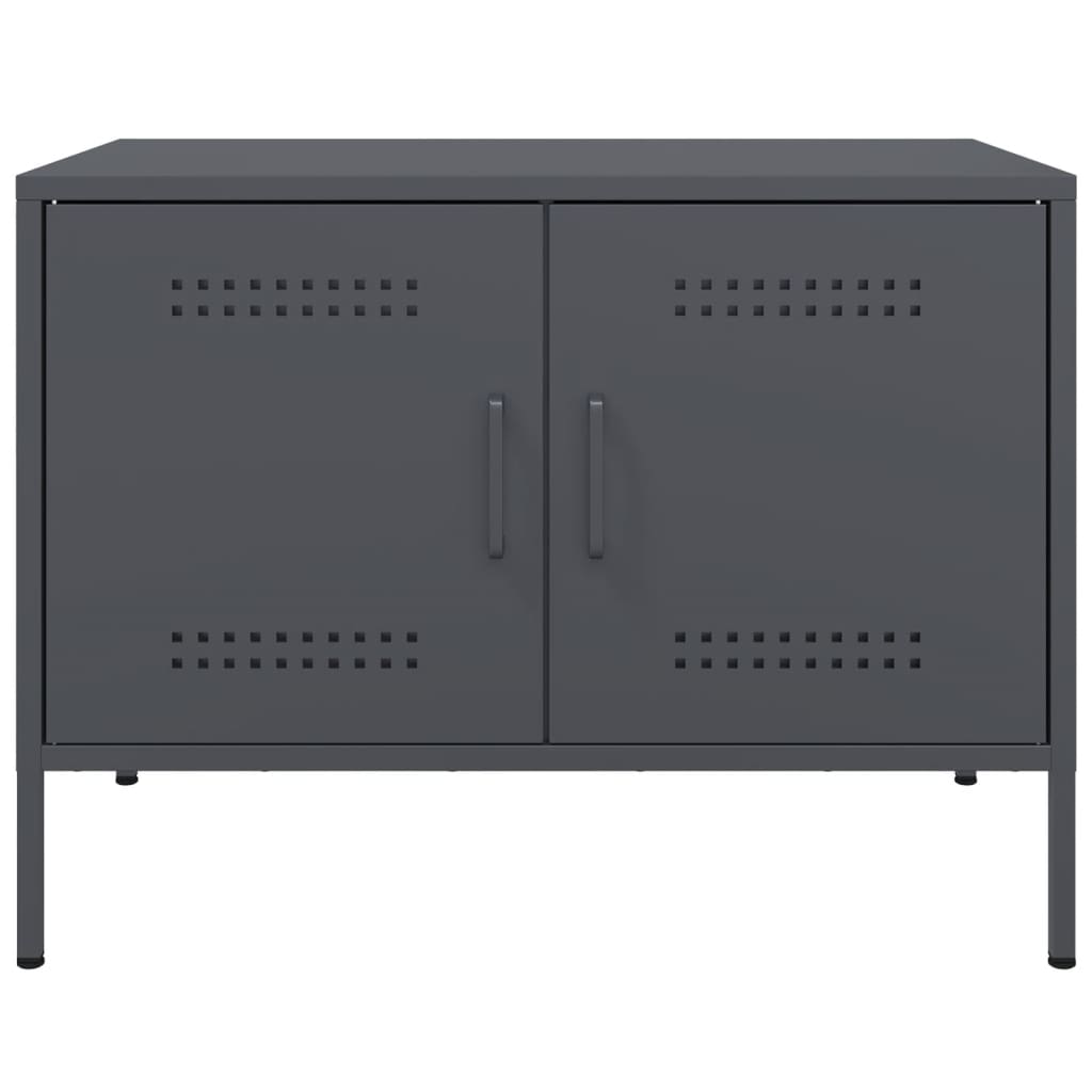 Meuble TV anthracite 68x39x50,5 cm acier - XIOS