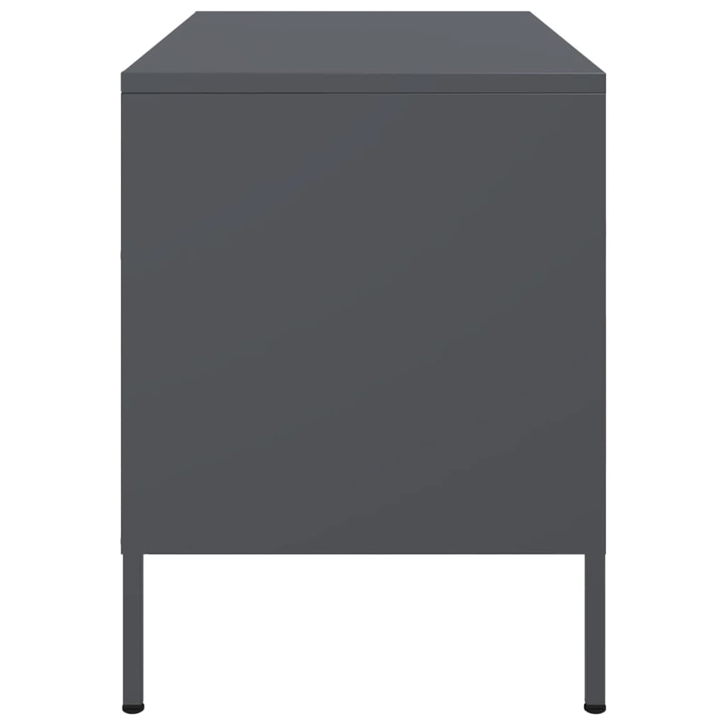 Meuble TV anthracite 68x39x50,5 cm acier - XIOS