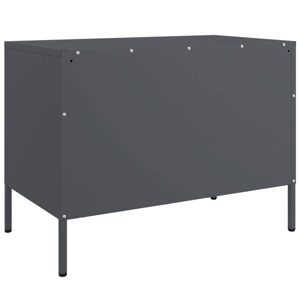 Meuble TV anthracite 68x39x50,5 cm acier - XIOS