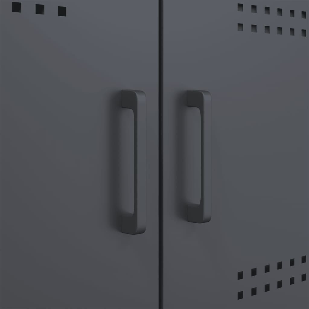 Meuble TV anthracite 68x39x50,5 cm acier - XIOS