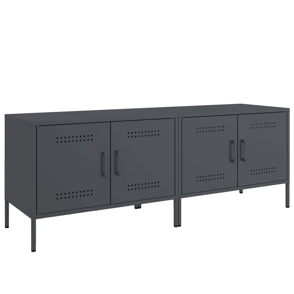 Meubles TV 2 pcs anthracite 68x39x50,5 cm acier - XIOS