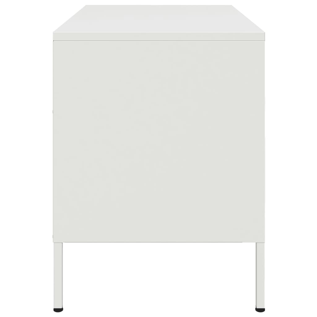 Meuble TV blanc 68x39x50,5 cm acier - XIOS
