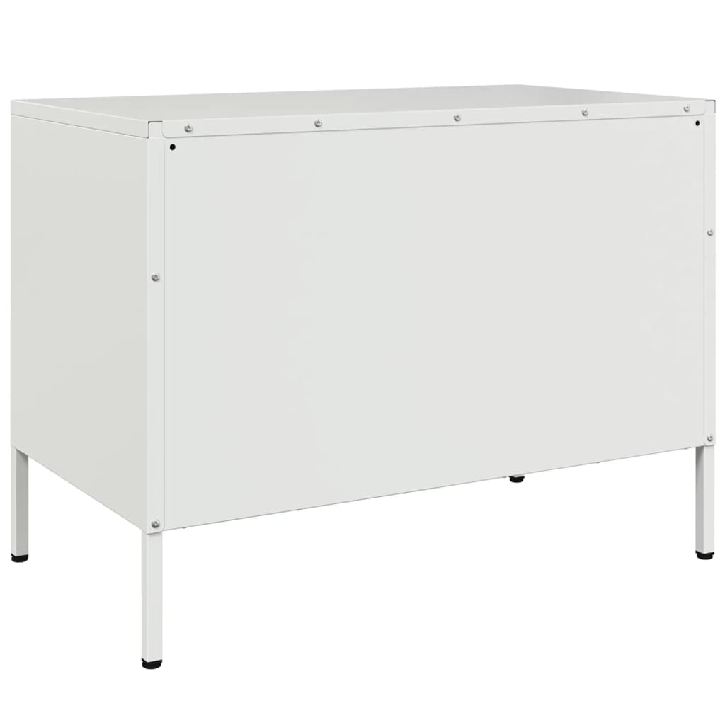 Meuble TV blanc 68x39x50,5 cm acier - XIOS