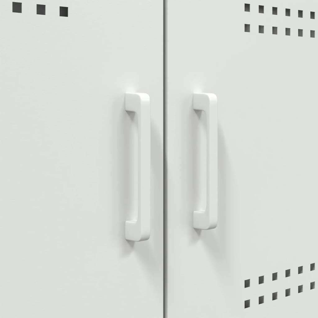 Meuble TV blanc 68x39x50,5 cm acier - XIOS