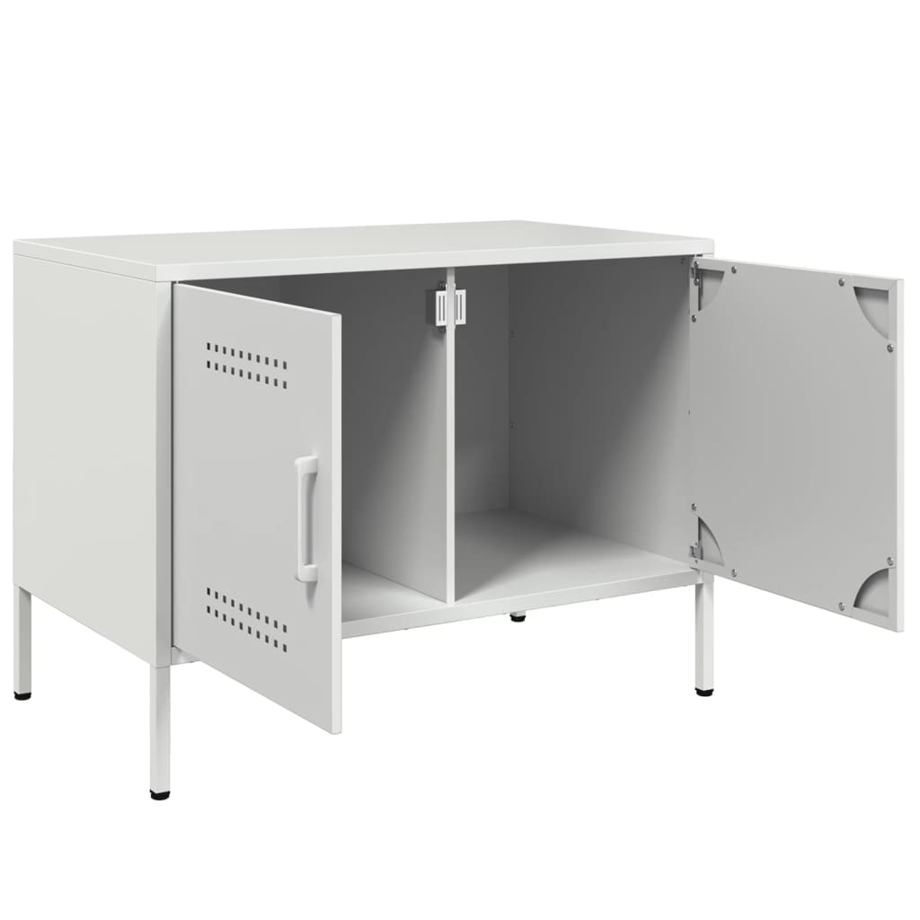 Meubles TV 2 pcs blanc 68x39x50,5 cm acier - XIOS