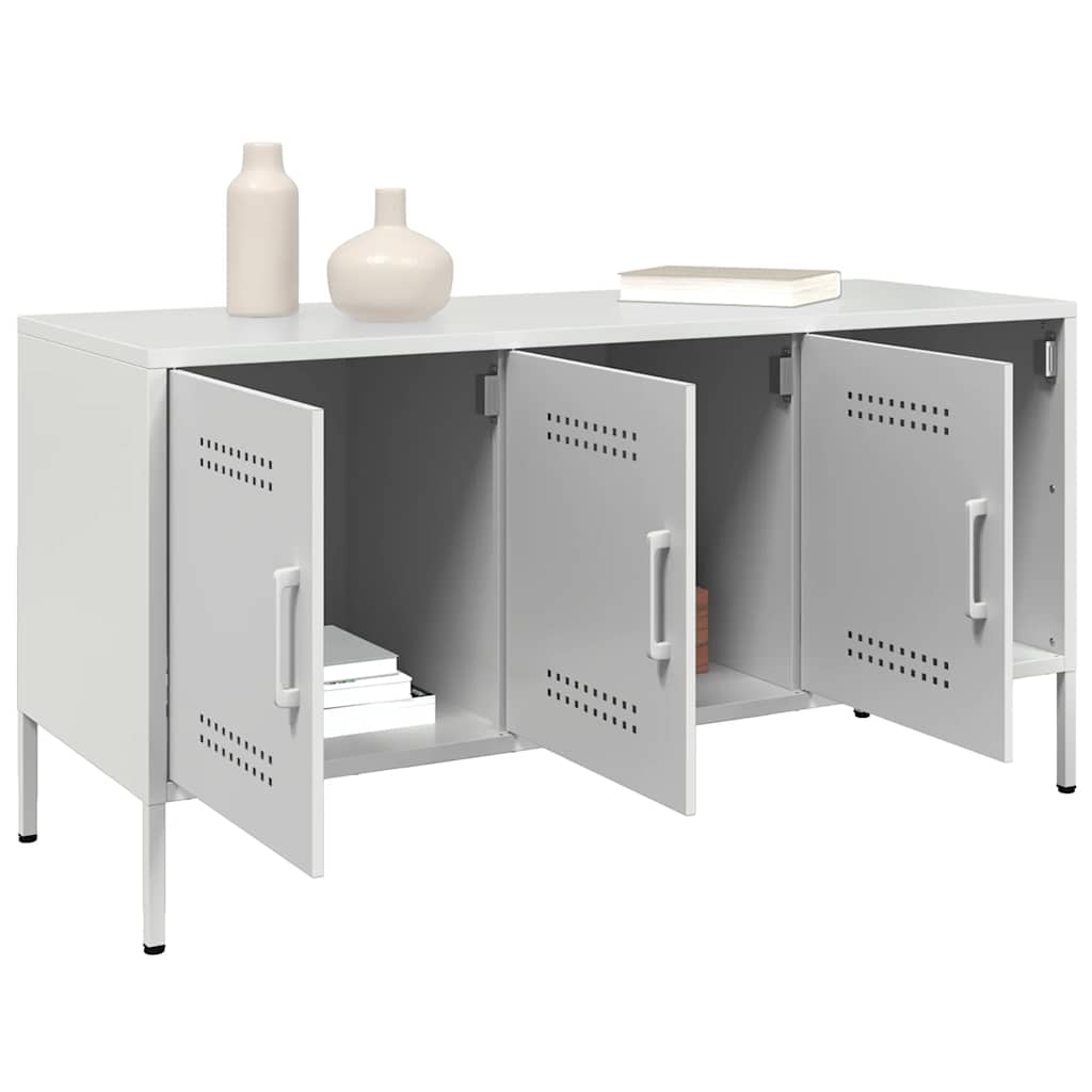 Meuble TV blanc 100,5x39x50,5 cm acier - XIOS