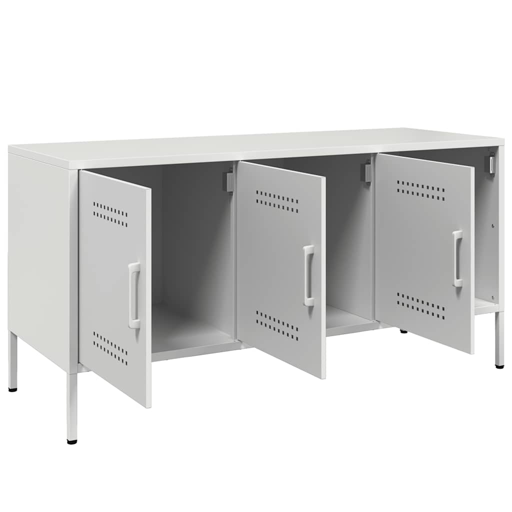 Meuble TV blanc 100,5x39x50,5 cm acier - XIOS