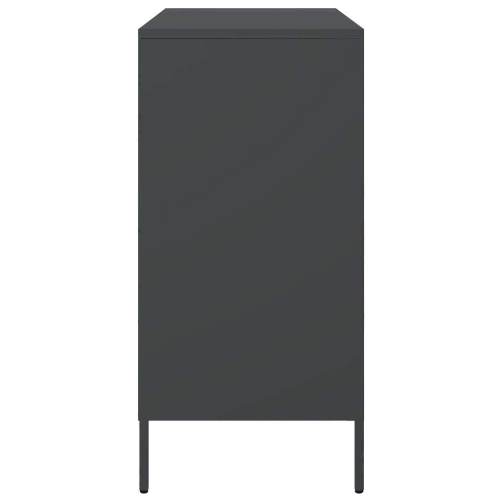 Buffet noir 68x39x79 cm acier - XIOS