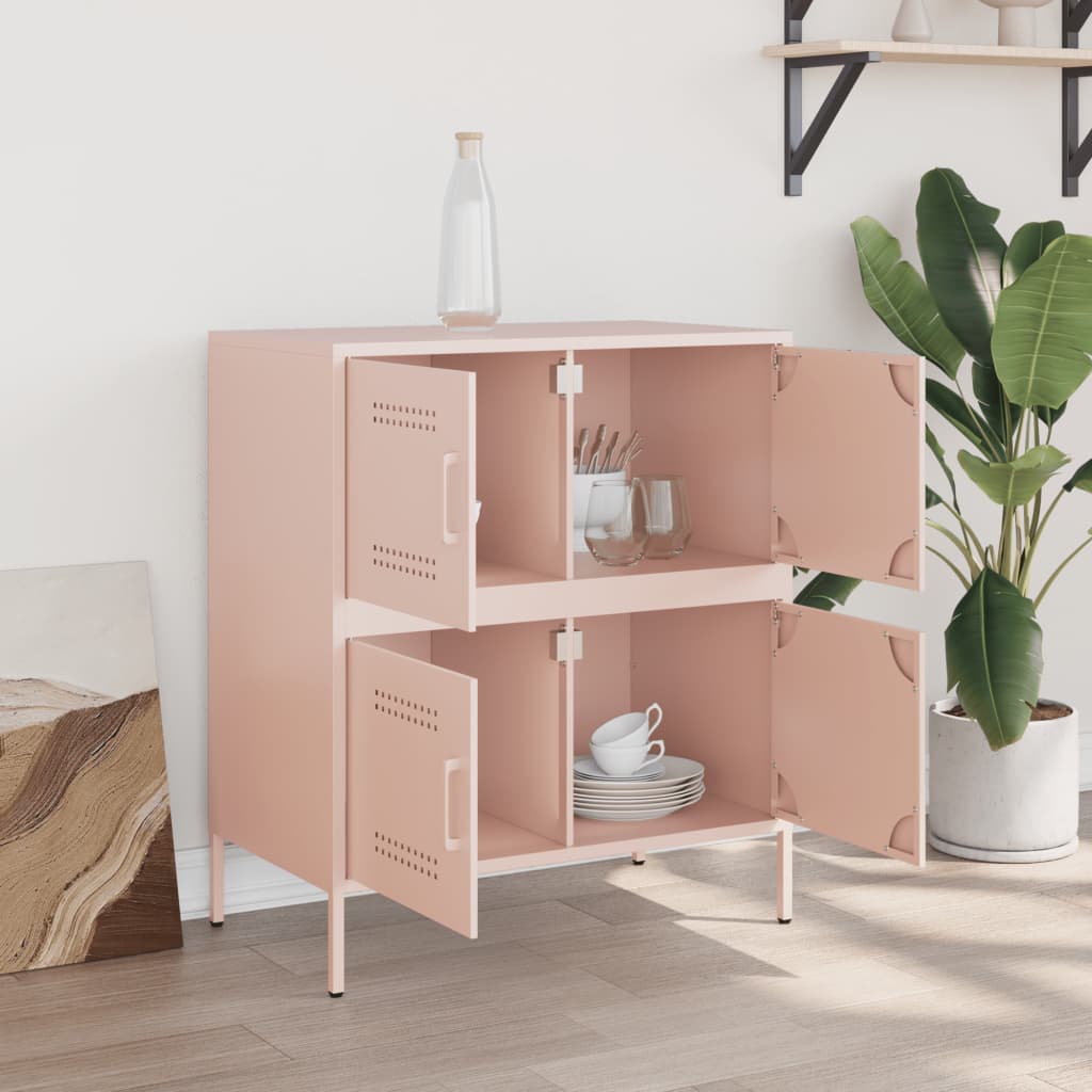 Buffet rose 68x39x79 cm acier - XIOS