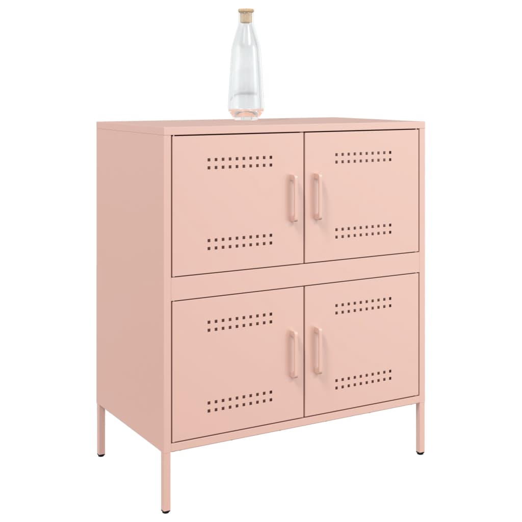 Buffet rose 68x39x79 cm acier - XIOS