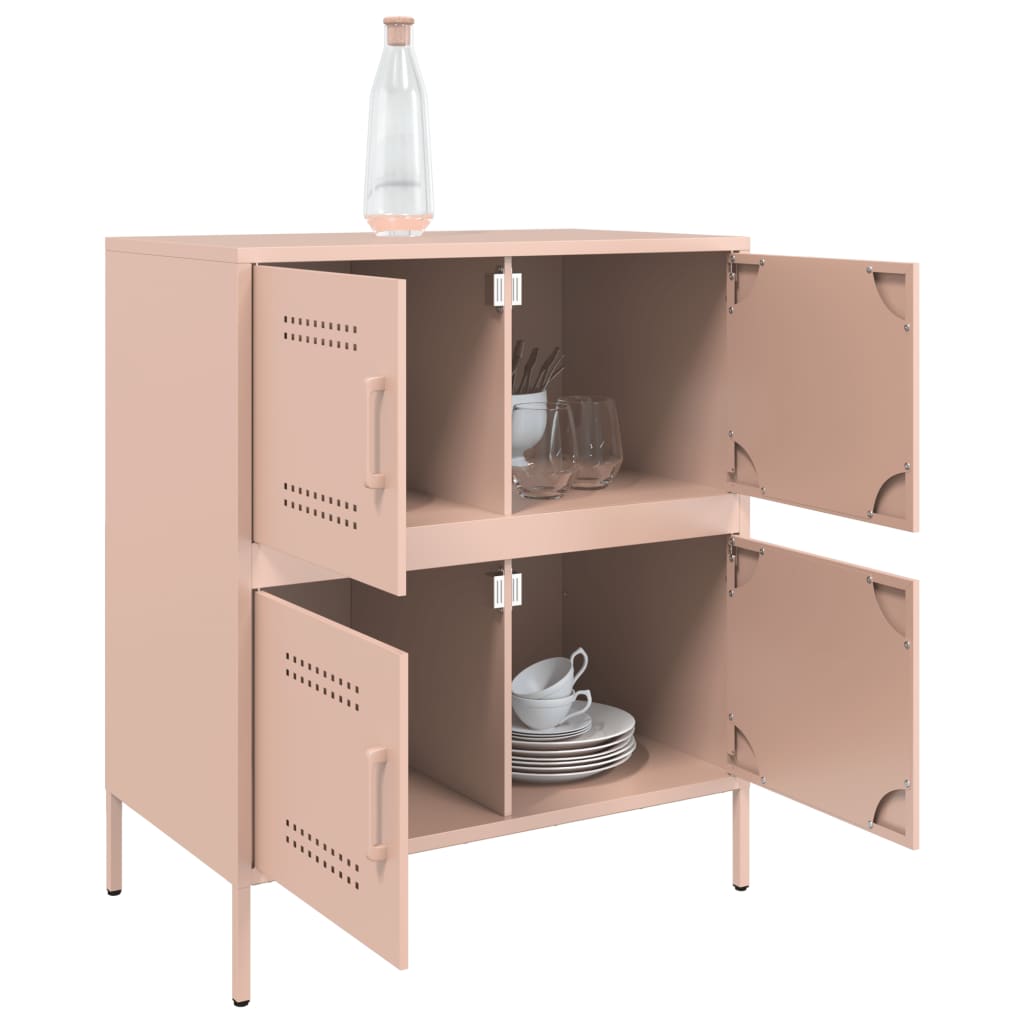 Buffet rose 68x39x79 cm acier - XIOS