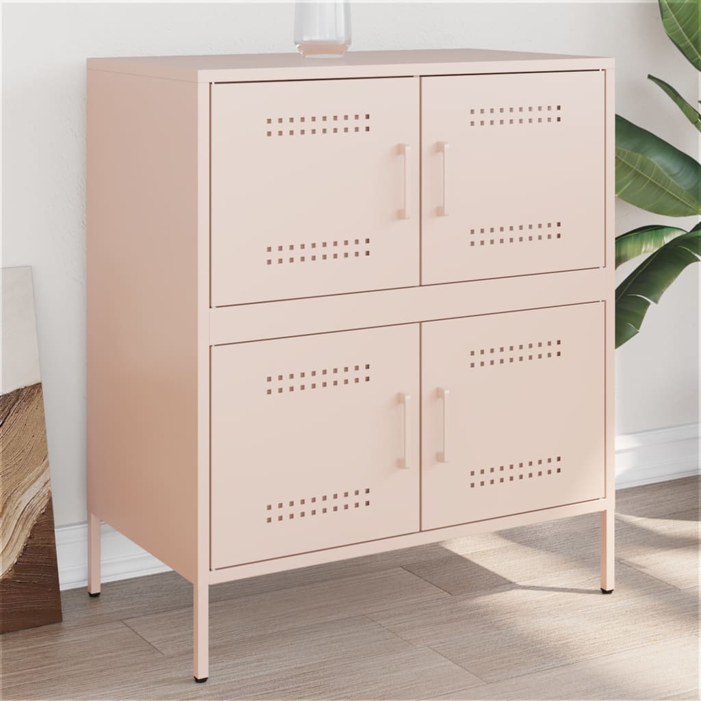 Buffet rose 68x39x79 cm acier - XIOS
