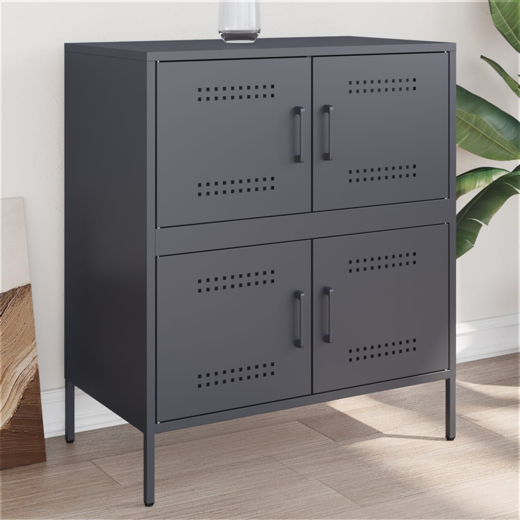 Buffet anthracite 68x39x79 cm acier - XIOS