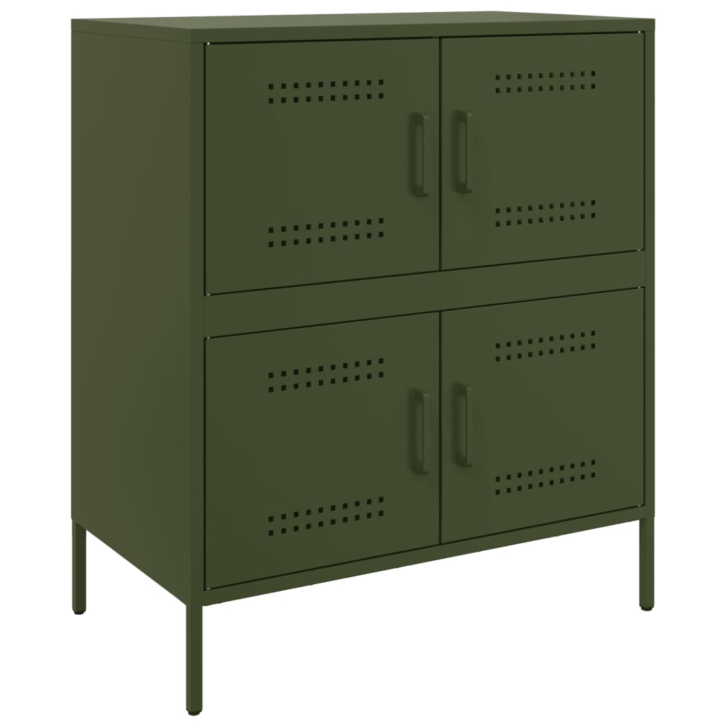 Buffet vert olive 68x39x79 cm acier - XIOS