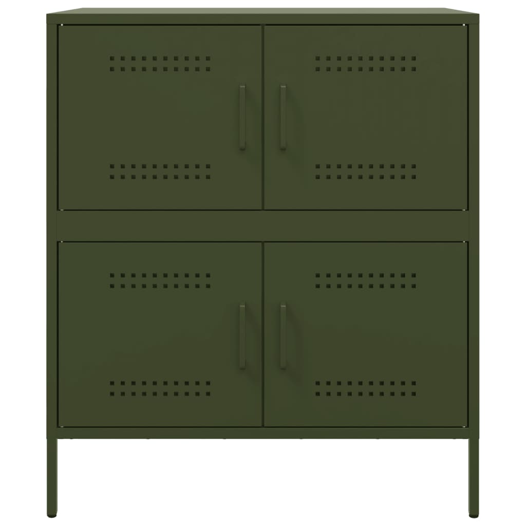 Buffet vert olive 68x39x79 cm acier - XIOS